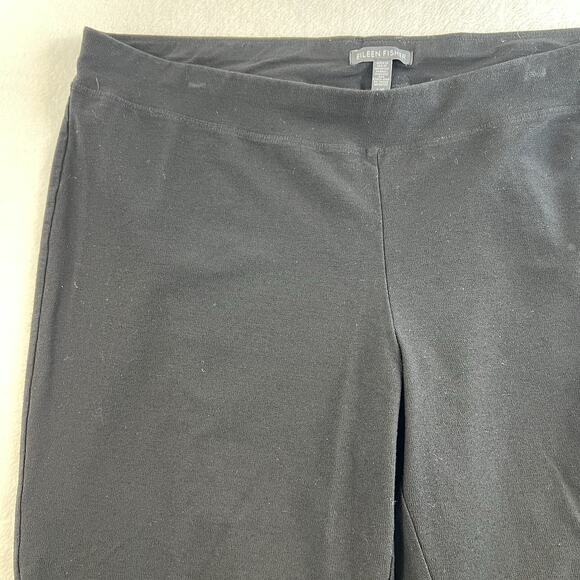 Eileen Fisher Woman’s L Stretch Crepe Ankle Pants Trousers Black Capsule System - Picture 4 of 12